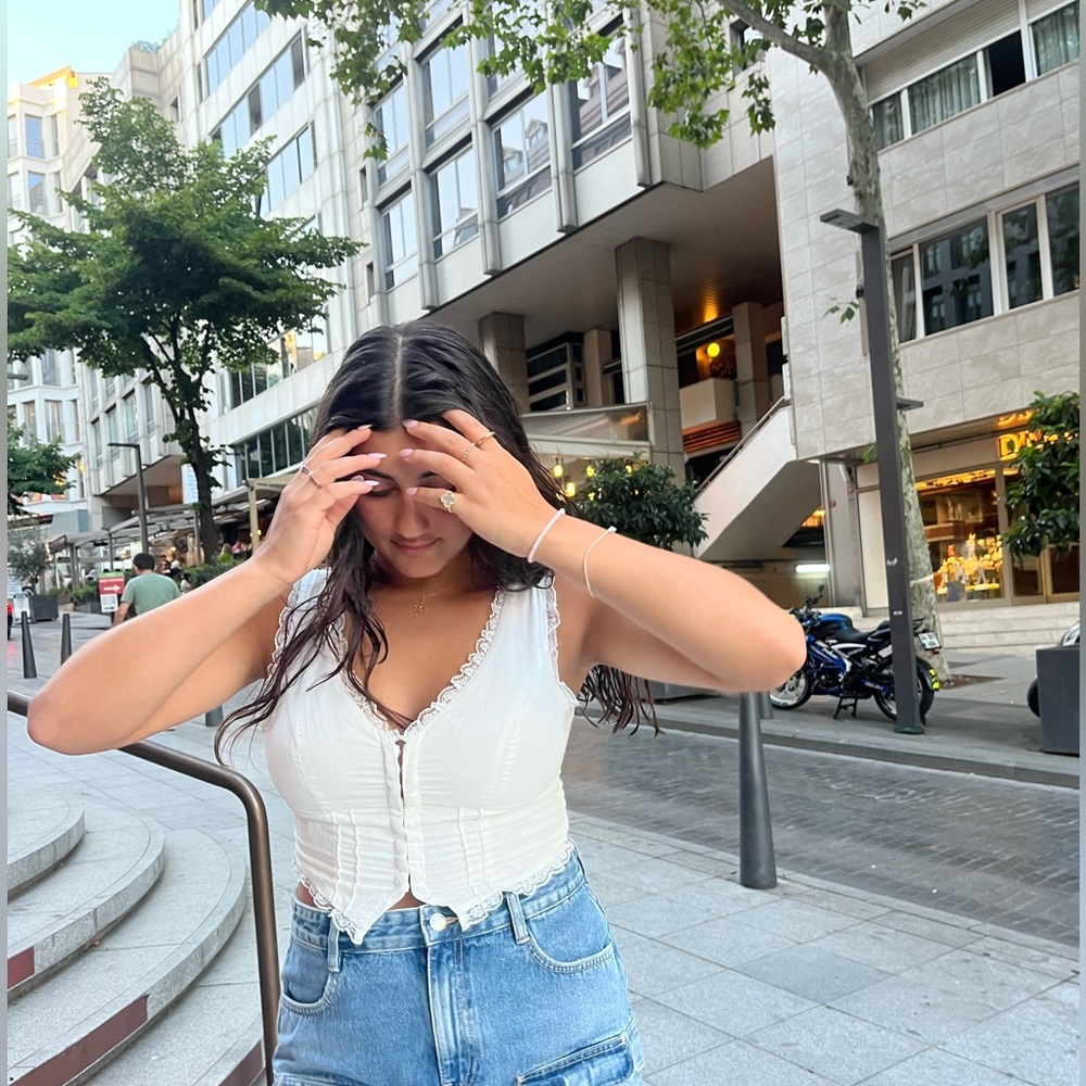 Princess Polly White Lace Corset Top night out Essential